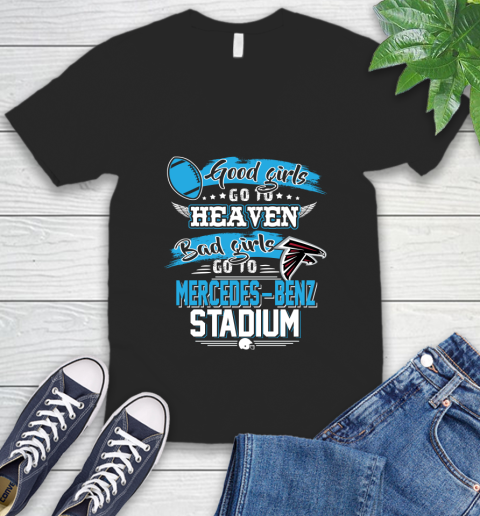 Atlanta Falcons NFL Bad Girls Go To Mercedes Benz Stadium Shirt V-Neck T-Shirt