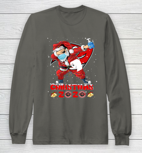 Tampa Bay Buccaneers Funny Santa Claus Dabbing Christmas 2020 NFL Long Sleeve T-Shirt 5