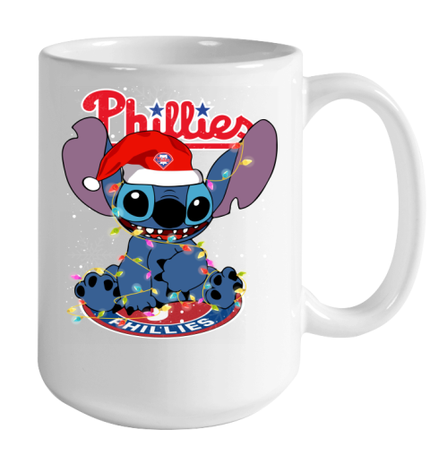 Philadelphia Phillies MLB noel stitch Baseball Christmas Color Changing Mug 15oz 2