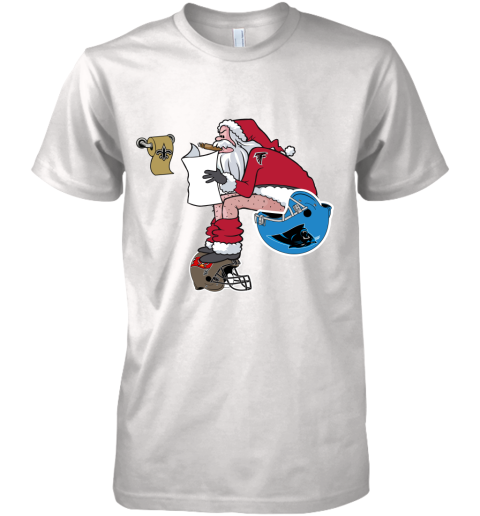 Santa Claus Atlanta Falcons Shit On Other Teams Christmas Premium Men's T-Shirt