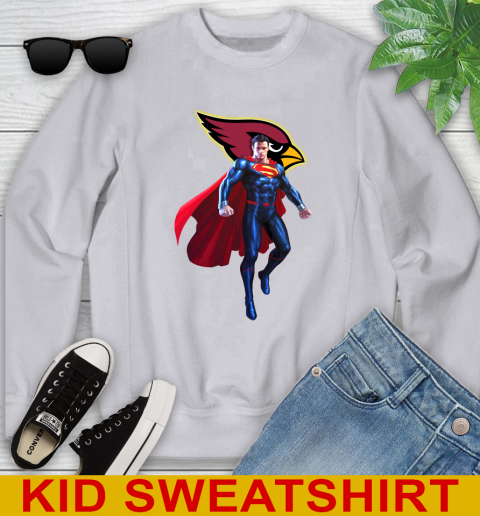 NFL Superman DC Sports Football Arizona Cardinals Youth Sweatshirt 4