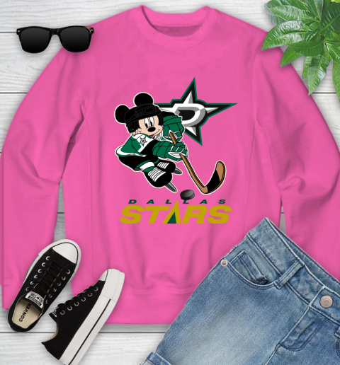 NHL Dallas Stars Mickey Mouse Disney Hockey T Shirt Youth Sweatshirt 7
