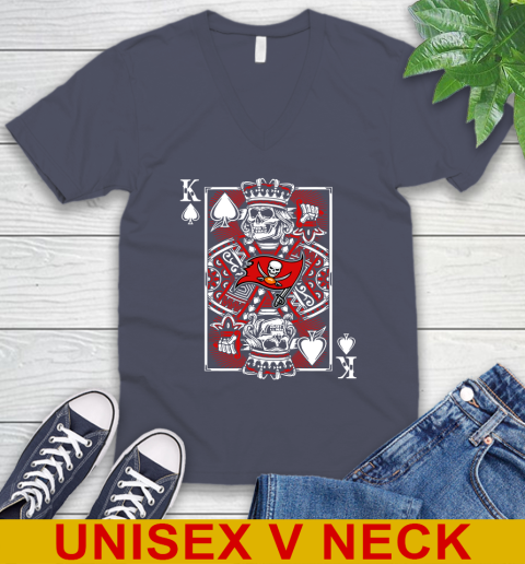Tampa Bay Buccaneers NFL Football The King Of Spades Death Cards Shirt V-Neck T-Shirt 7
