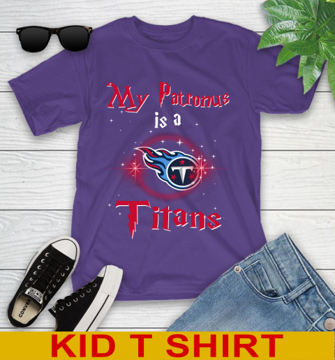 NFL Football Harry Potter My Patronus Is A Tennessee Titans Youth T-Shirt 3