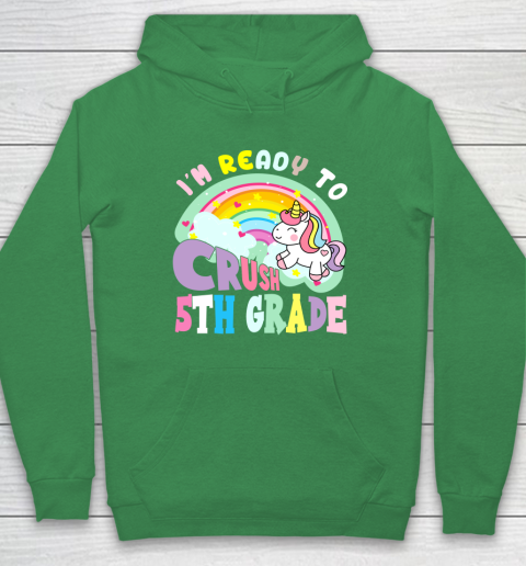 Back to school shirt ready to crush 5th grade unicorn Hoodie 5