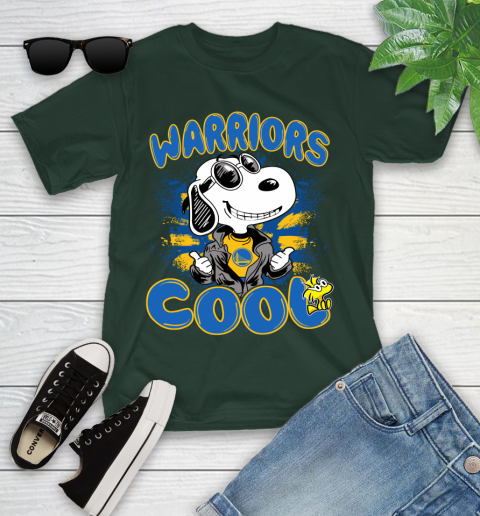 NBA Basketball Golden State Warriors Cool Snoopy Shirt Youth T-Shirt - Image 5