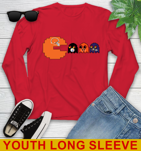 Cleveland Browns NFL Football Pac Man Champion Youth Long Sleeve 11