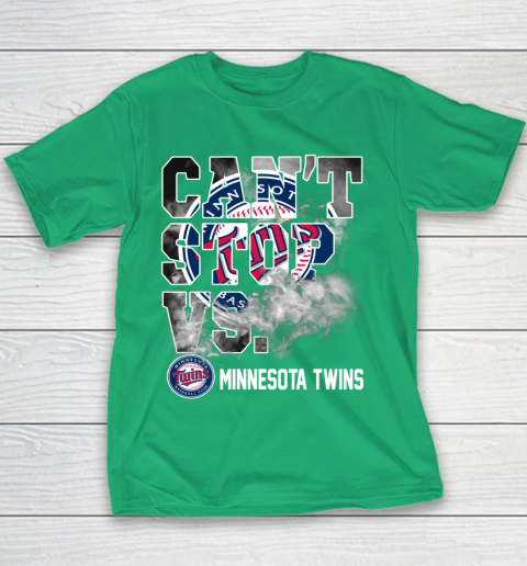 MLB Minnesota Twins Baseball Can't Stop Vs Twins Youth T-Shirt 3