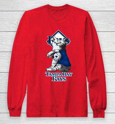 MLB Baseball My Cat Loves Tampa Bay Rays Long Sleeve T-Shirt 7