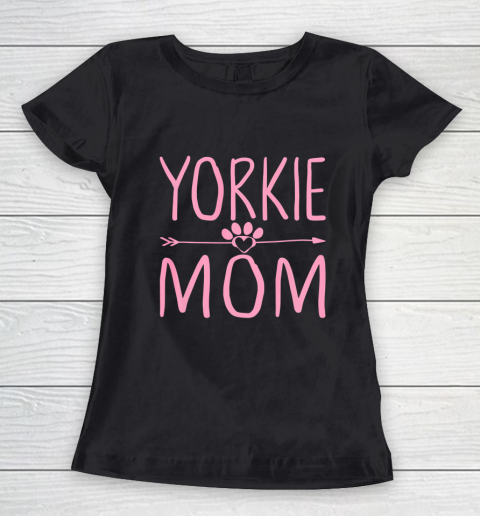 Dog Mom Shirt Yorkie Mom Tshirt Funny Dog Lover Mama Mothers Day Gift Women's T-Shirt