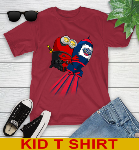 NBA Basketball New Orleans Pelicans Deadpool Minion Marvel Shirt Youth T-Shirt 12