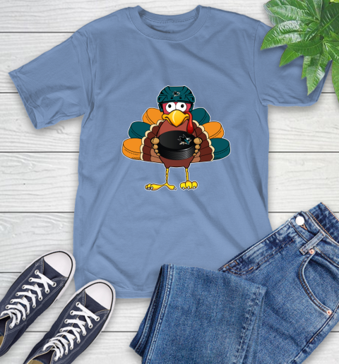 San Jose Sharks Turkey Thanksgiving Day T-Shirt 11