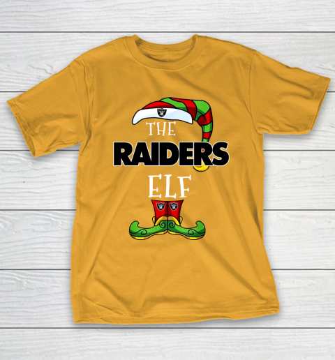 Oakland Raiders Christmas ELF Funny NFL T-Shirt 2