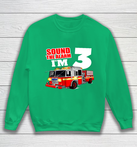 Kids Fire Truck 3rd Birthday T Shirt Boy Firefighter 3 Years Old Sweatshirt 5