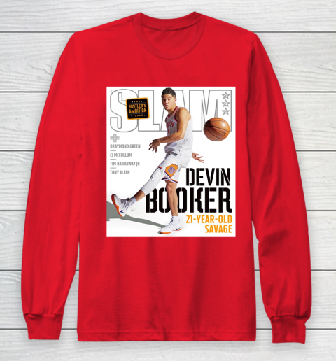 Devin Booker Slam Magazine Cover Phoenix Suns Long Sleeve T-Shirt 7
