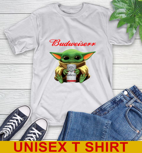 Star Wars Baby Yoda Hugs Budweiser Beer Shirt 12