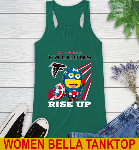 NFL Football Atlanta Falcons Captain America Marvel Avengers Minion Shirt Racerback Tank 5
