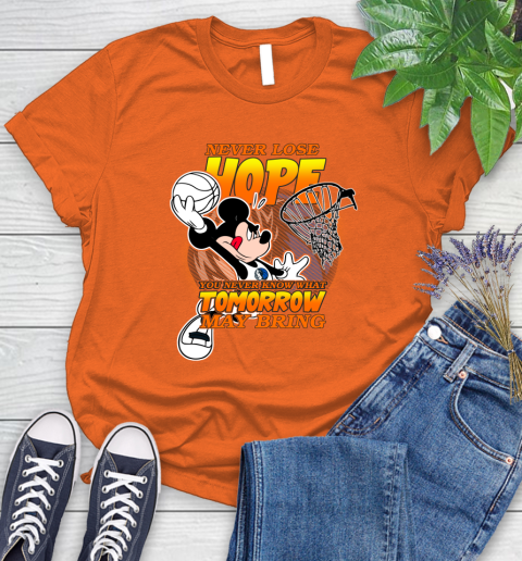 Dallas Mavericks NBA Basketball Mickey Disney Never Lose Hope Women's T-Shirt 3