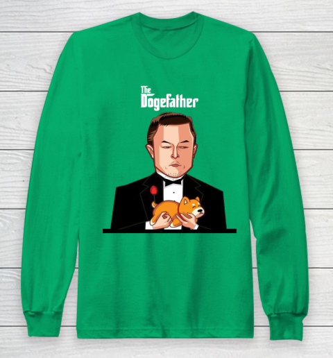 Dogecoin The DogeFather Funny Long Sleeve T-Shirt 4