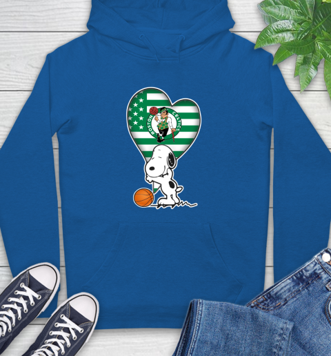 Boston Celtics NBA Basketball The Peanuts Movie Adorable Snoopy Hoodie 9