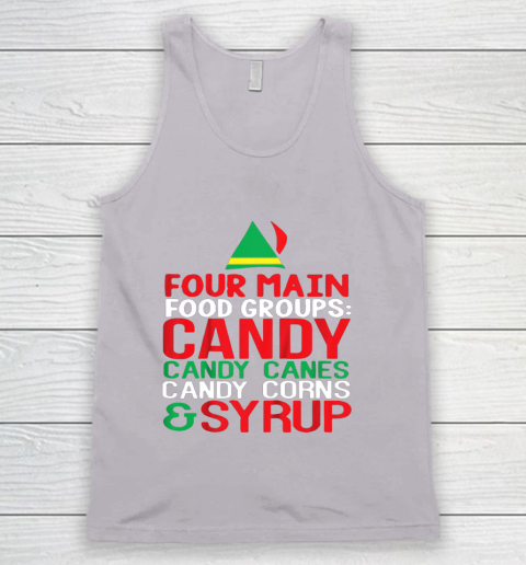 4 Main Food Groups Elf Buddy Christmas Tank Top 3