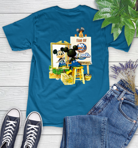 NHL Hockey New York Islanders Mickey Drawing Shirt 89