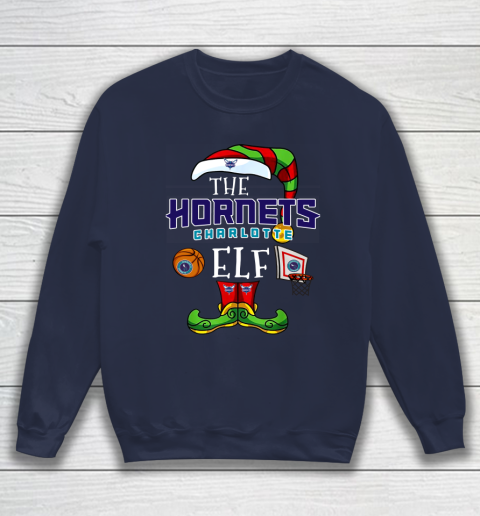 Charlotte Hornets Christmas ELF Funny NBA Sweatshirt 2
