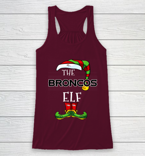 Denver Broncos Christmas ELF Funny NFL Racerback Tank 2