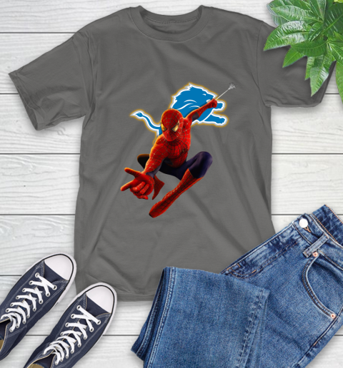 NFL Spider Man Avengers Endgame Football Detroit Lions T-Shirt 10 NFL Spider Man Avengers Endgame Football Detroit Lions T-Shirt - Image 10