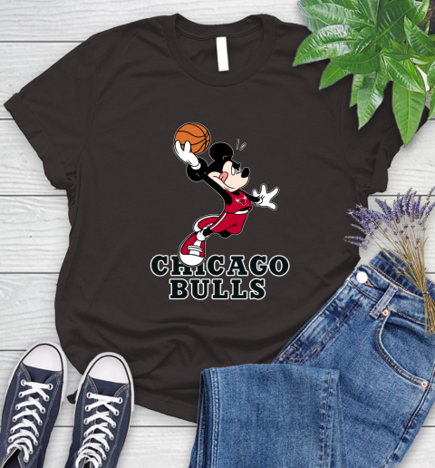 NBA Basketball Chicago Bulls Cheerful Mickey Mouse Shirt Women's T-Shirt 9