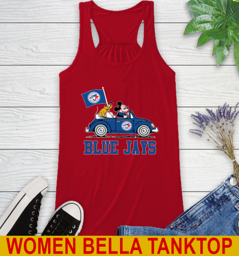 MLB Baseball Toronto Blue Jays Pluto Mickey Driving Disney Shirt Racerback Tank 6