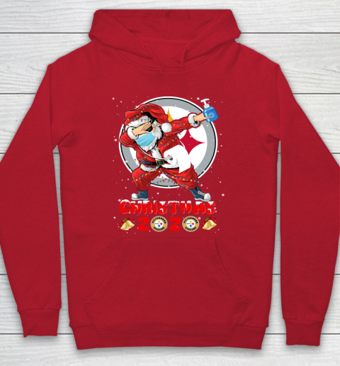 Pittsburgh Steelers Funny Santa Claus Dabbing Christmas 2020 NFL Hoodie 7