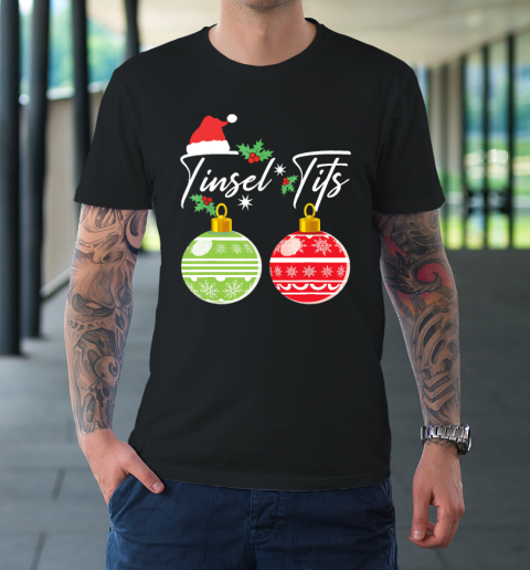 Jingle Balls Tinsel Tits Christmas Matching Couple Funny T-Shirt