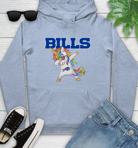 Buffalo Bills NFL Football Funny Unicorn Dabbing Sports Youth Hoodie 10