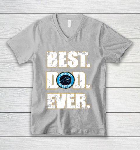 NFL Carolina Panthers Football Best Dad Ever Family Shirt V-Neck T-Shirt 3