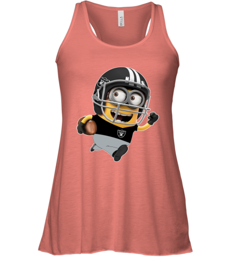 NFL Oakland Raiders Minions Disney Football Sports uMuLULnO8KY flowy tank 32 95 151514 front coral