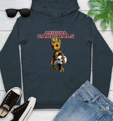 Arizona Cardinals NFL Football Groot Marvel Guardians Of The Galaxy Youth Hoodie 8