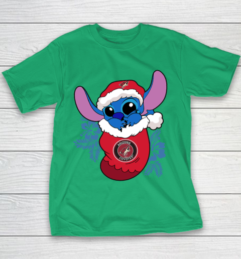 Arizona Coyotes Christmas Stitch In The Sock Funny Disney NHL Youth T-Shirt