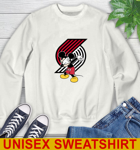 Portland Trail Blazers NBA Basketball Dabbing Mickey Disney Sports Sweatshirt