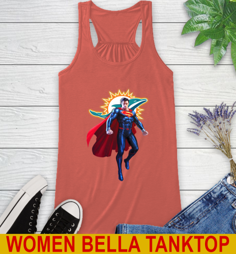 NFL Superman DC Sports Football Miami Dolphins Racerback Tank 4