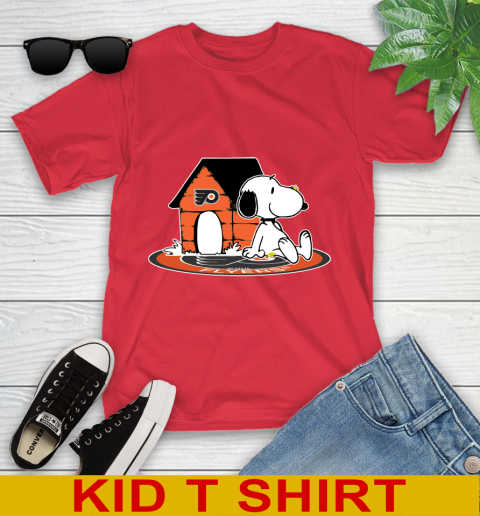 NHL Hockey Philadelphia Flyers Snoopy The Peanuts Movie Shirt Youth T-Shirt 10
