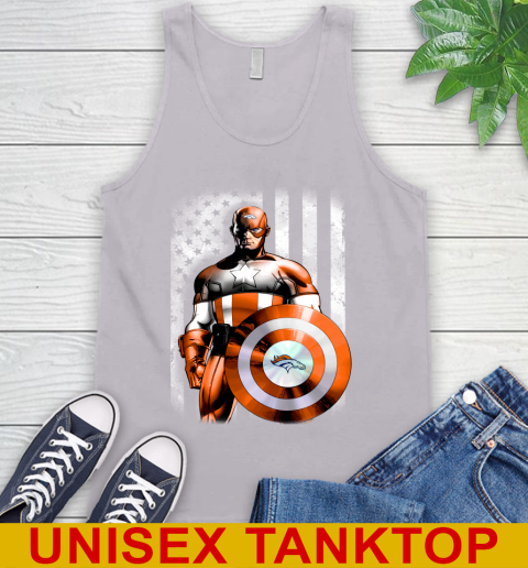 Denver Broncos NFL Football Captain America Marvel Avengers American Flag Shirt Tank Top 3