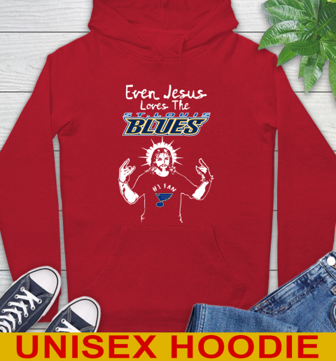 St.Louis Blues NHL Hockey Even Jesus Loves The Blues Shirt Hoodie 10