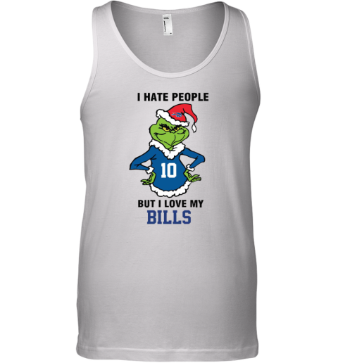 I Hate People But I Love My Buffalo Bills Grinch Tank Top