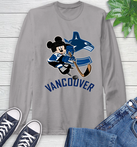 NHL Vancouver Canucks Mickey Mouse Disney Hockey T Shirt Long Sleeve T-Shirt 6