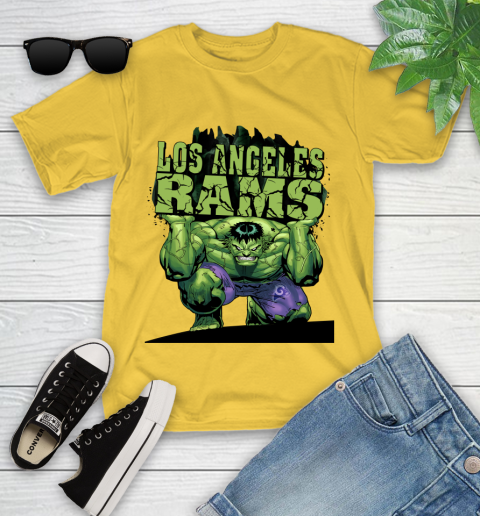 Los Angeles Rams NFL Football Incredible Hulk Marvel Avengers Sports Youth T-Shirt 8