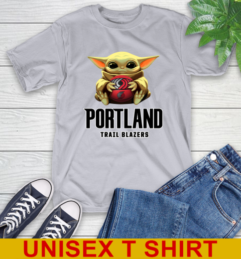 NBA Basketball Portland Trail Blazers Star Wars Baby Yoda Shirt 6