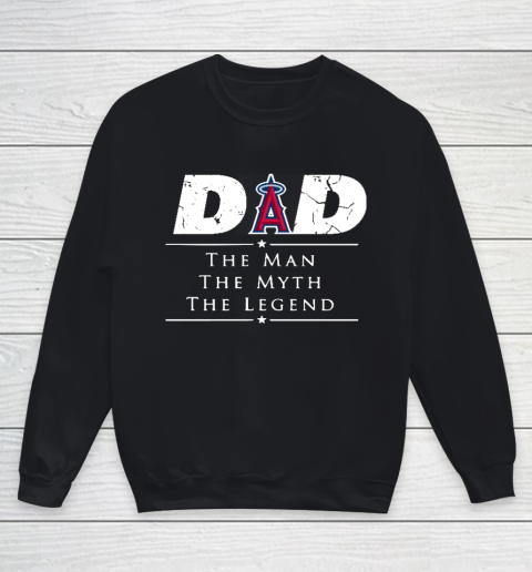 Los Angeles Angels MLB Baseball Dad The Man The Myth The Legend Youth Sweatshirt