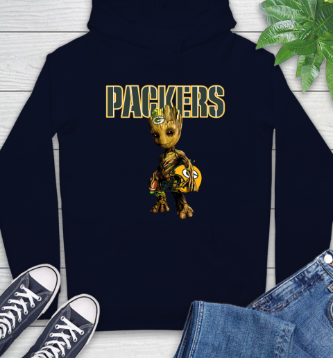 Green Bay Packers NFL Football Groot Marvel Guardians Of The Galaxy Hoodie - Image 5