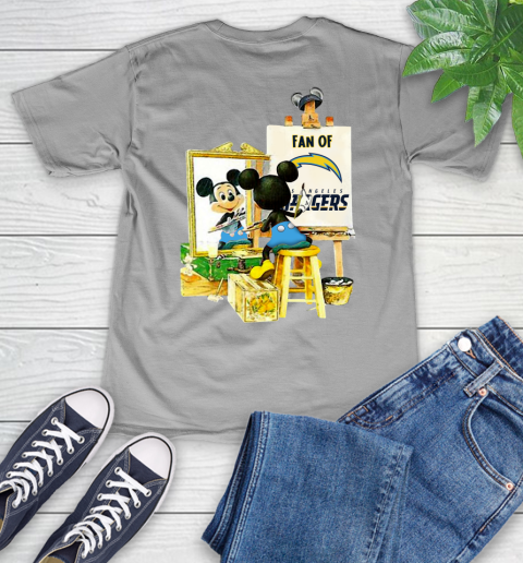 NFL Football Los Angeles Chargers Mickey Drawing Shirt 48